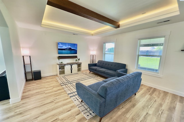 4516 NW Commons Dr, Pasco, WA 99301 - living area with a raised ceiling and wood finished floors