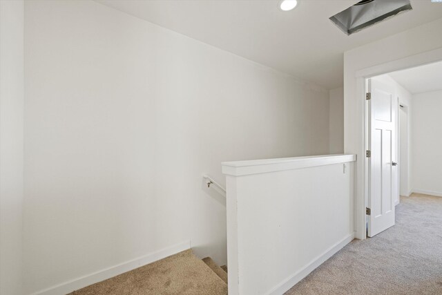 125 Claret Dr, Prosser, WA 99350 - corridor with carpet floors, an upstairs landing, baseboards, and recessed lighting