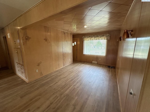 404 D St, Endicott, WA 99125 - empty room featuring wood finished floors and wood walls