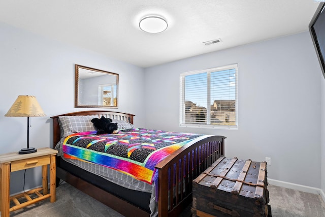 bedroom with carpet