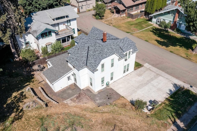 drone / aerial view with a residential view