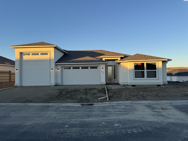 view of front of home featuring a garage