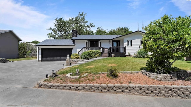 4308 S Sharron Ct, Kennewick, WA 99337 - single story home featuring driveway, a front yard, a garage, and a chimney