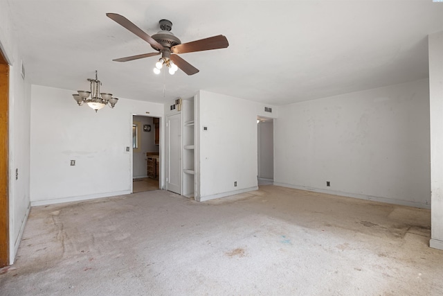 2018 W 2nd Ave, Kennewick, WA 99301 - spare room with ceiling fan and light colored carpet