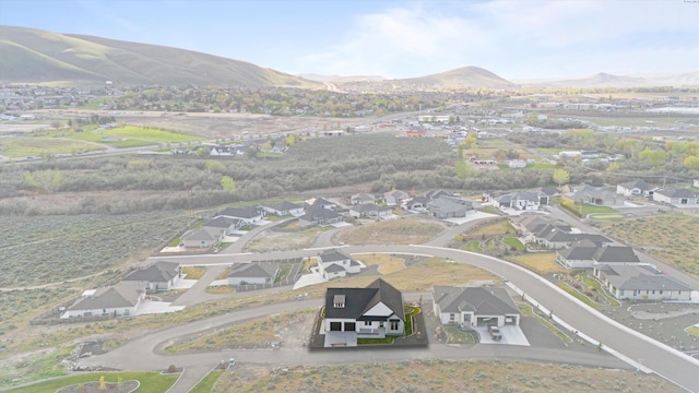 aerial view featuring a mountain view