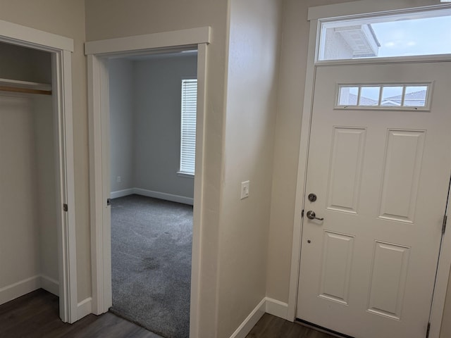 2730 Westhaven Ct, West Richland, WA 99353 - foyer with plenty of natural light, dark wood-style floors, and baseboards