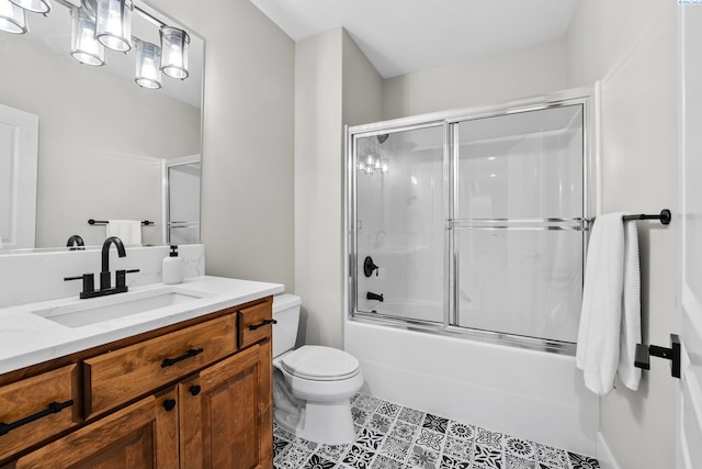 1430 Purple Sage St, Richland, WA 99352 - full bath with toilet, combined bath / shower with glass door, vanity, and tile patterned floors