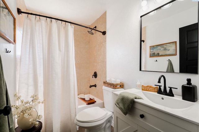 742 E 4th Ave, Kennewick, WA 99336 - full bathroom with vanity, shower / bathtub combination with curtain, and toilet
