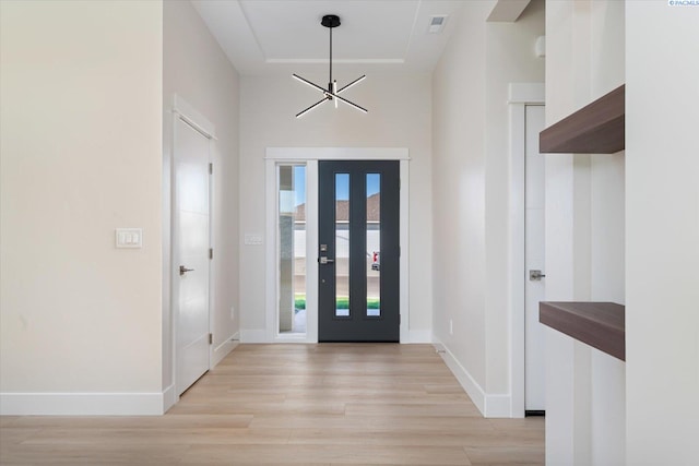 entryway featuring light hardwood / wood-style floors