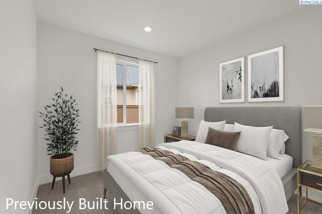 12113 Dunsmuir Dr, Pasco, WA 99301 - carpeted bedroom featuring baseboards and recessed lighting