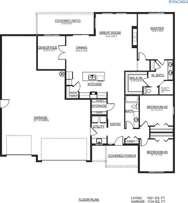 8717 Ashen Dr, Pasco, WA 99301 - floor plan / room layout