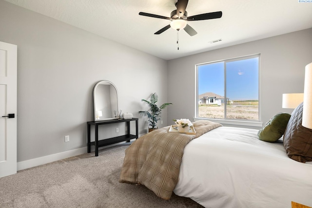 8717 Ashen Dr, Pasco, WA 99301 - carpeted bedroom with baseboards and a ceiling fan