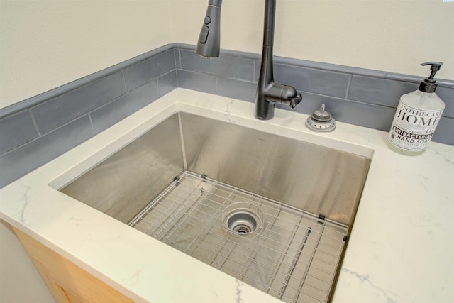 interior details featuring sink