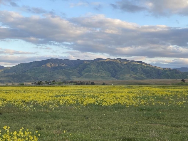 mountain view with a rural view