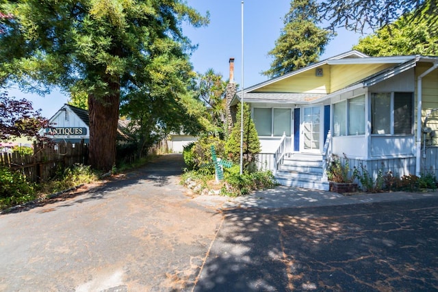 view of bungalow