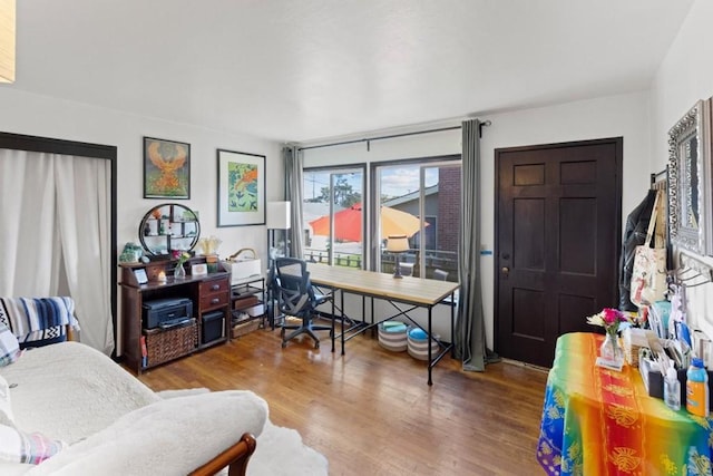 interior space featuring hardwood / wood-style flooring