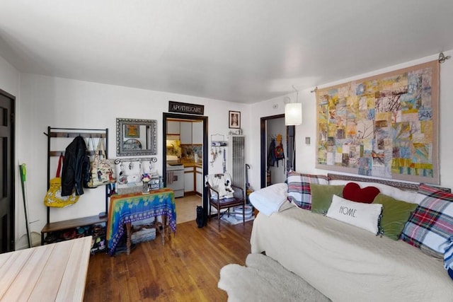 bedroom featuring hardwood / wood-style flooring