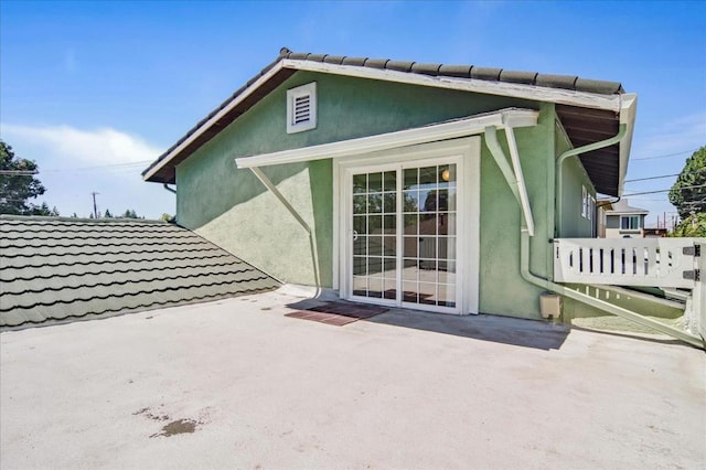 exterior space with a patio area