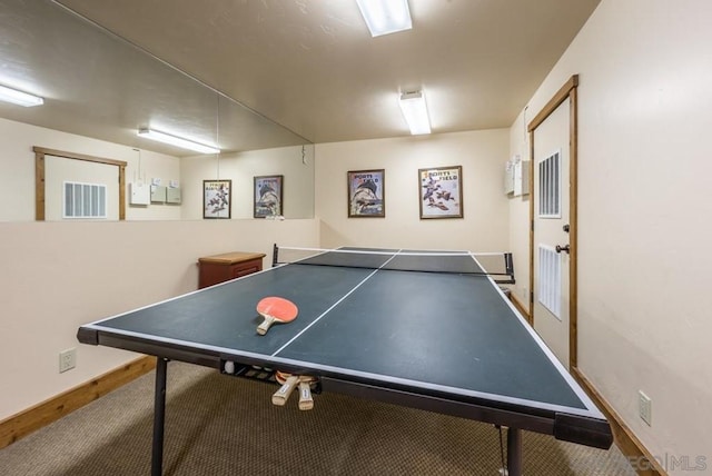 playroom with carpet floors