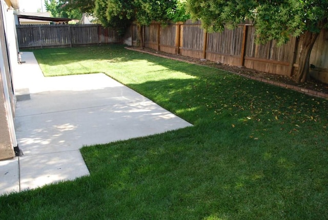 view of yard with a patio