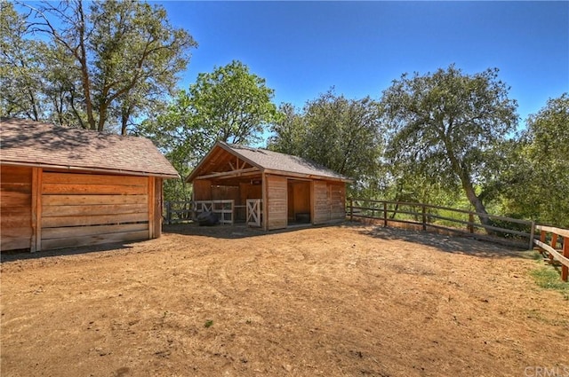 view of horse barn