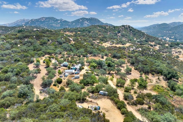 aerial view featuring a mountain view