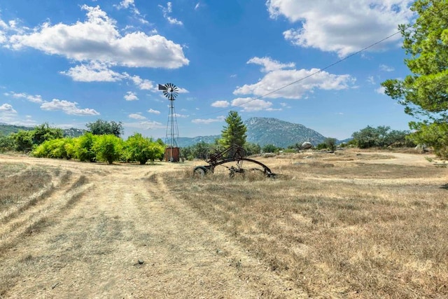 exterior space with a rural view