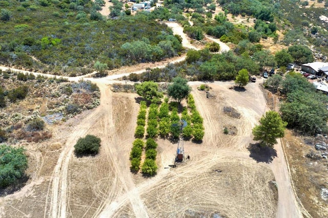 aerial view with a rural view