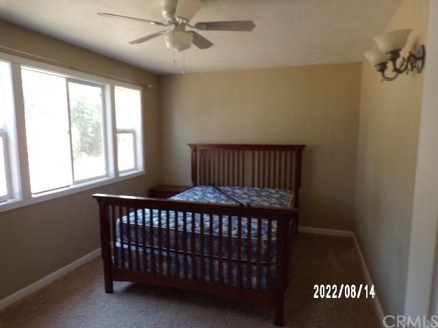 13425 Jensen Rd, Clearlake Oaks, CA 95423 - carpeted bedroom featuring ceiling fan
