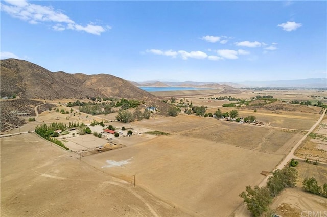 bird's eye view with a mountain view