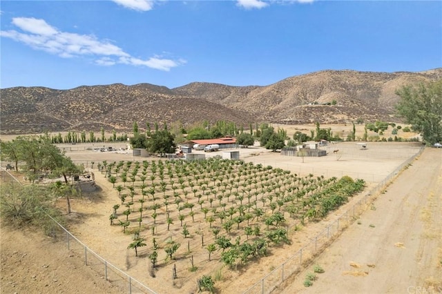 property view of mountains featuring a rural view