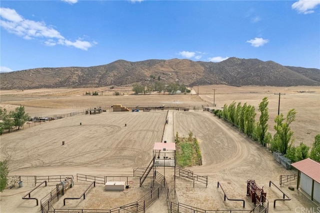 property view of mountains with a rural view