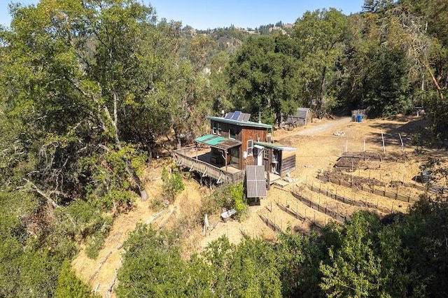 aerial view featuring a rural view