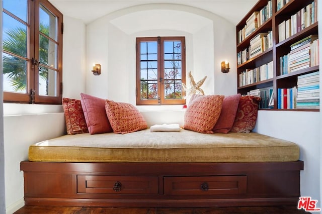 living area with a wealth of natural light and french doors