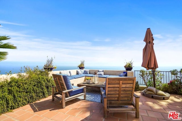 view of patio with outdoor lounge area