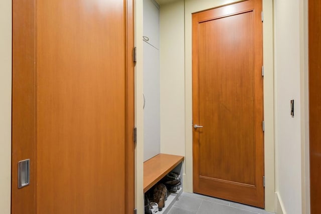 mudroom featuring light tile patterned floors