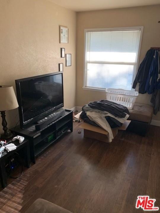 interior space featuring dark hardwood / wood-style flooring