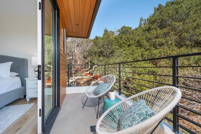 balcony featuring central AC unit