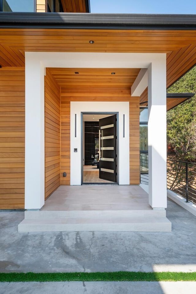 view of doorway to property