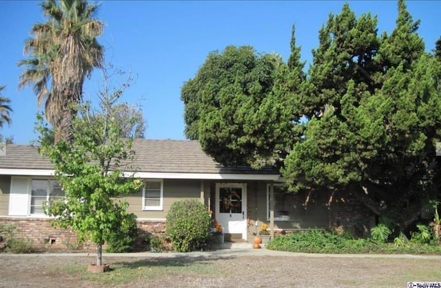 view of front facade featuring covered porch