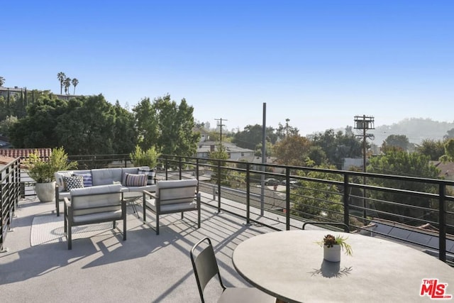 view of patio featuring an outdoor living space