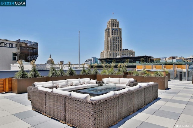 view of patio / terrace with an outdoor hangout area