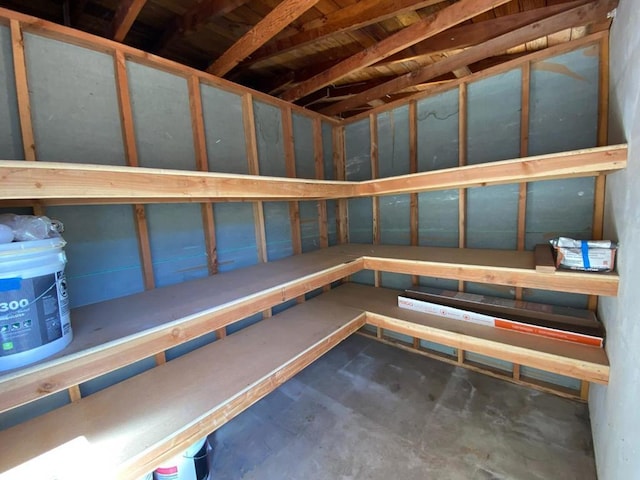 view of storage area