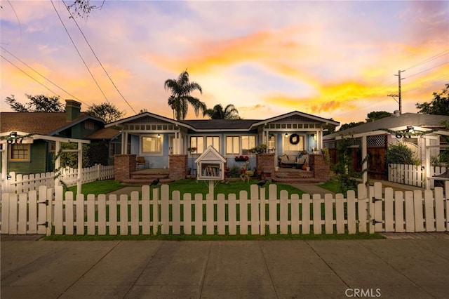 817 E Palmyra Ave, Orange, CA 92866 - view of front of property featuring a gate and brick siding