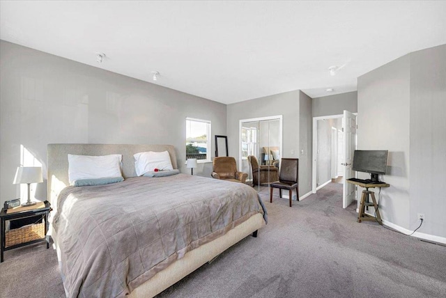 bedroom with carpet floors