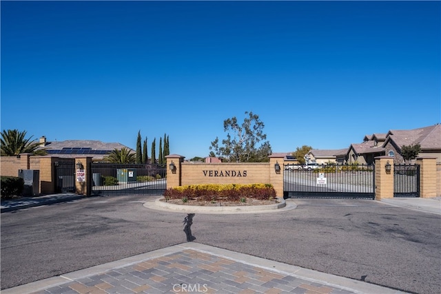 view of community sign