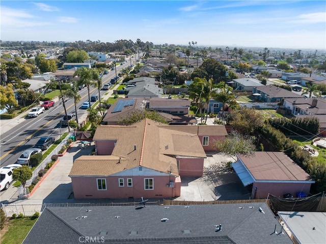 bird's eye view with a residential view
