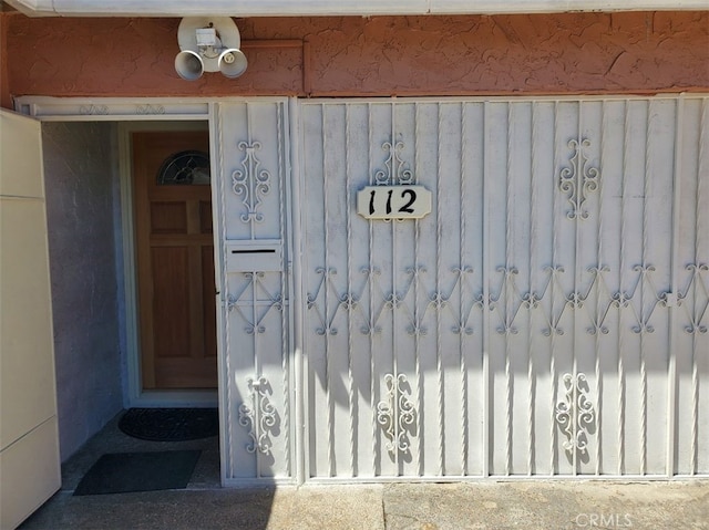 property entrance with a gate