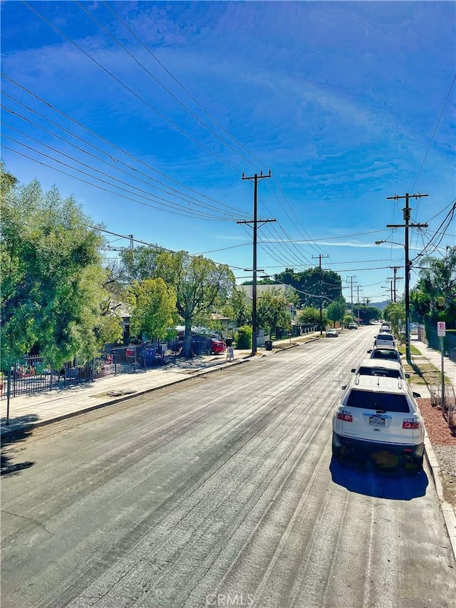 view of road