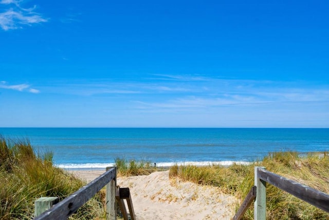 water view featuring a beach view